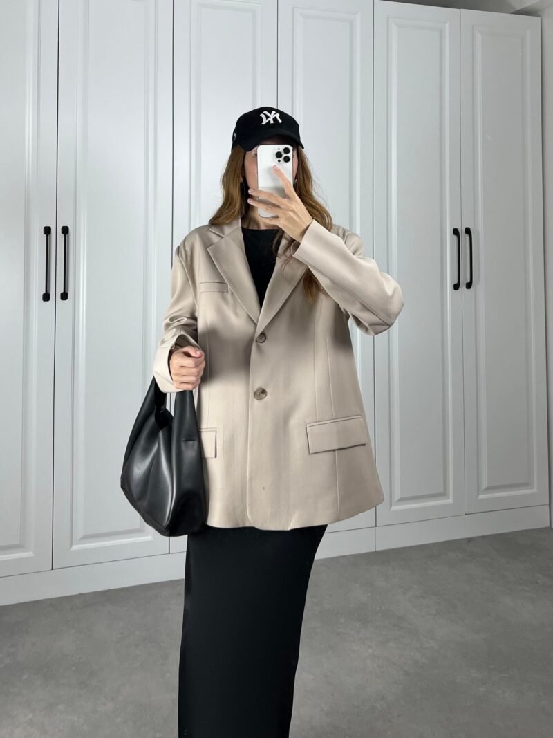 Premium Oversize blazer Beige - Image 3