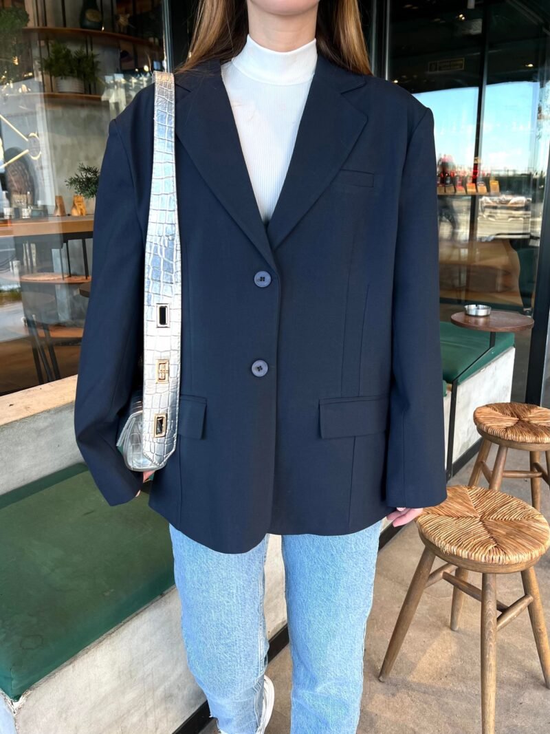 Premium Oversize blazer Bleu Nuit - Image 2