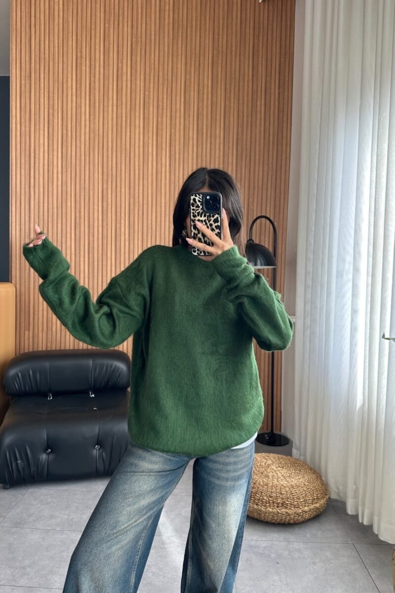 Pull en lain doux Vert