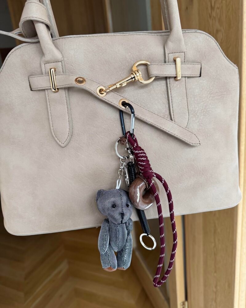 Grey Teddy Bag Charm - Image 2